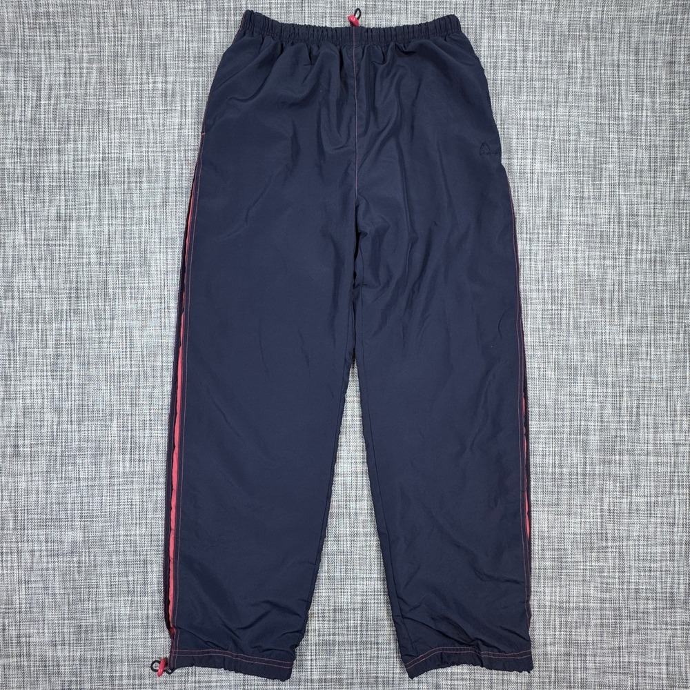 Head Mens Large Navy Blue Lined Track Pants Drawstring Waist Adjustable Hems